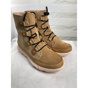 Sorel Explorer II Waterproof Winter Boots, Beige/Pink, Women's 10 M NWT